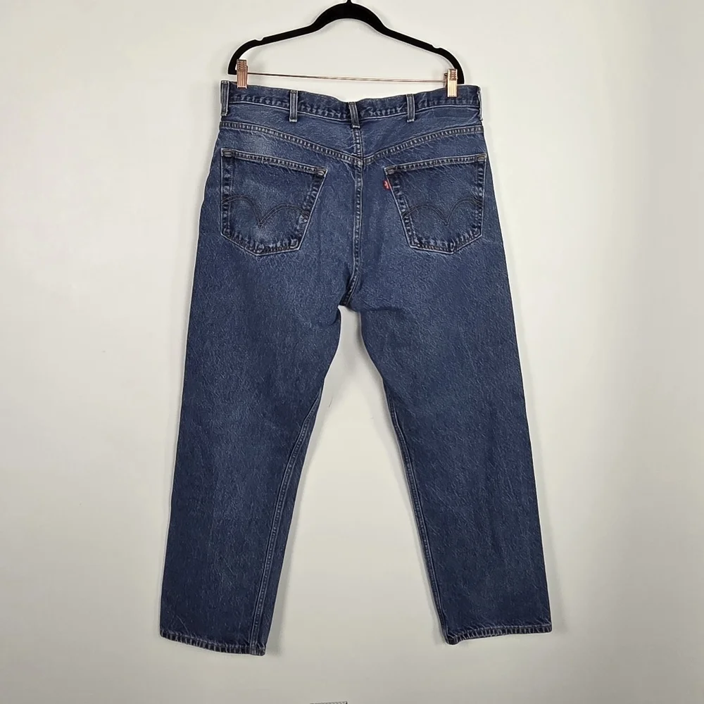 Levi's 505 Regular Fit Blue Denim Straight Jeans Size 40x32 100% Cotton